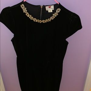 Girls one clothing black suede dress